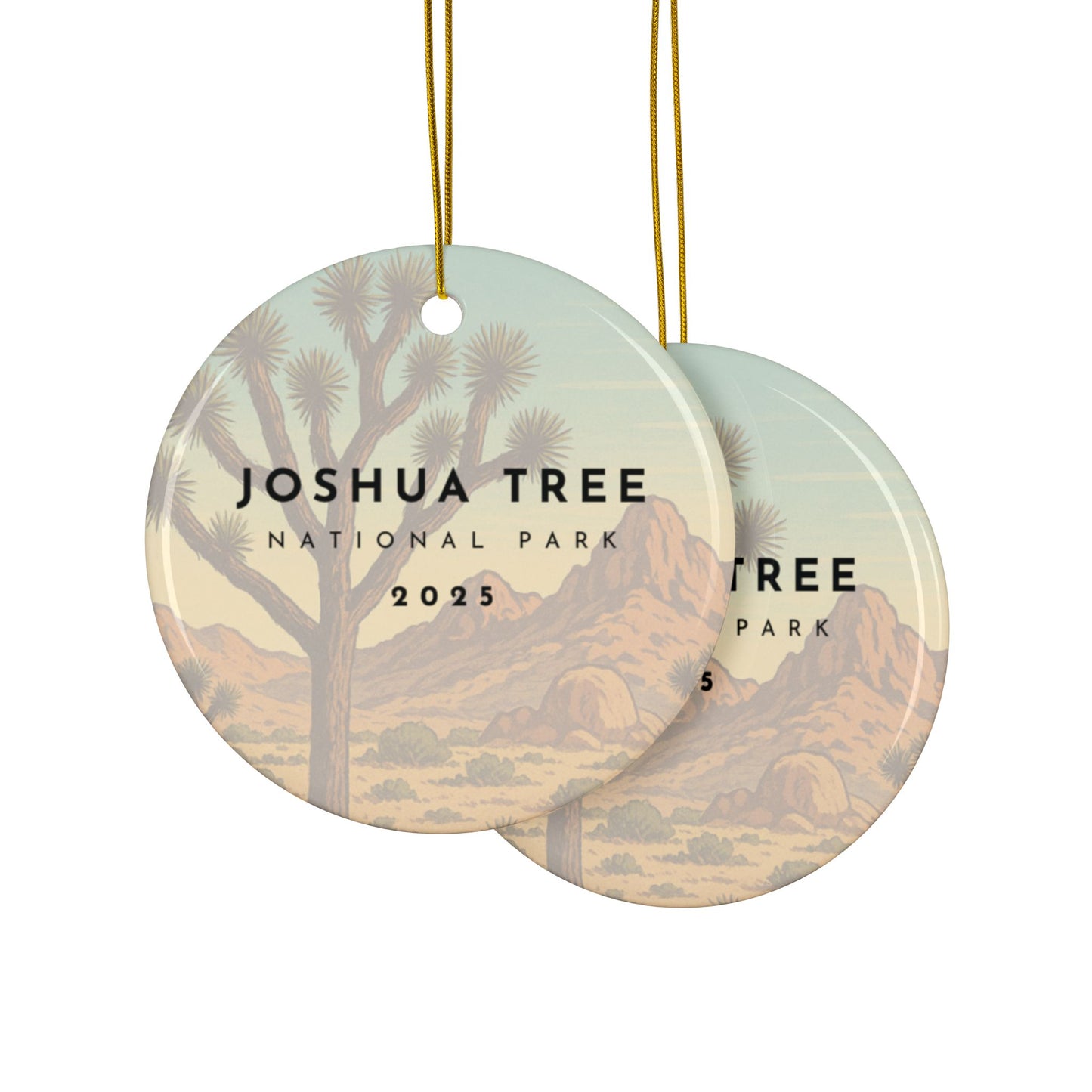 Joshua Tree National Park 2025 Souvenir Ceramic Ornament (Double sided)