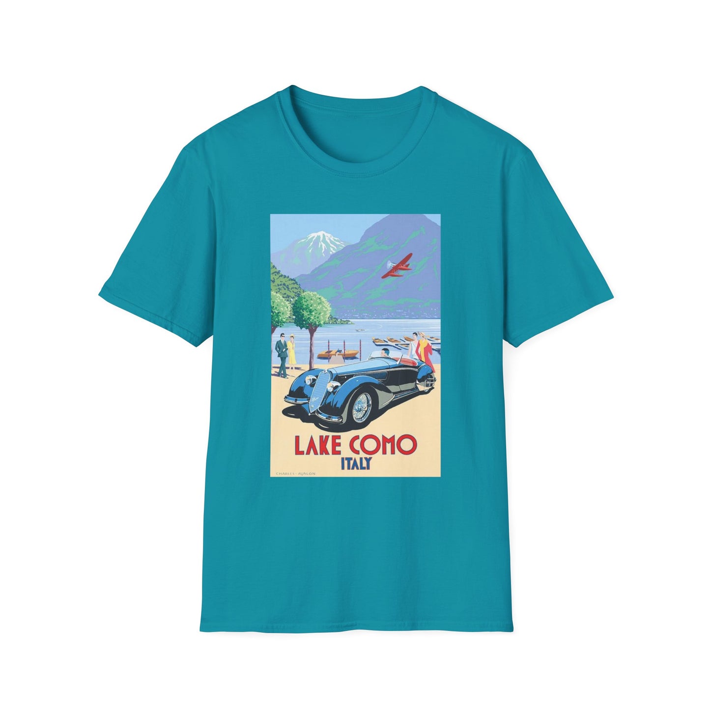 Lake Como Italy Vintage Travel Art