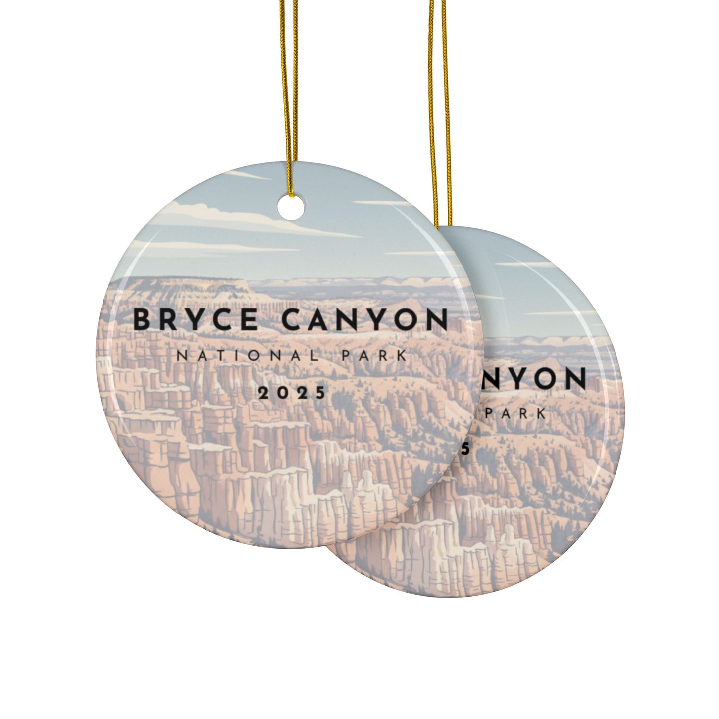 Bryce Canyon National Park 2025 Souvenir Ceramic Ornament (Double sided)