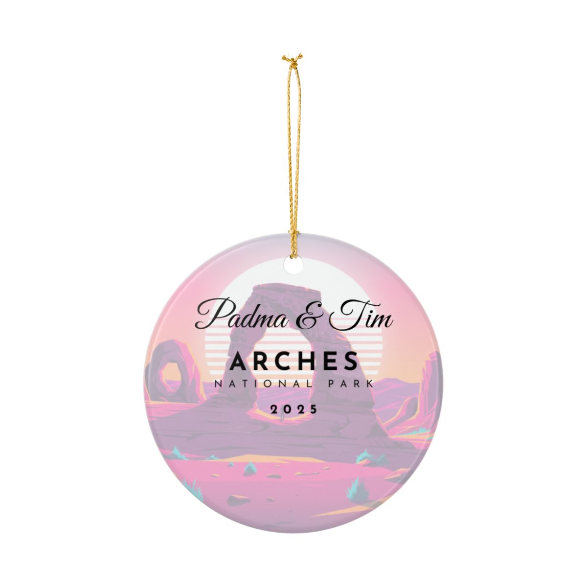 Personalized Arches National Park Ceramic Ornament (2-sided)