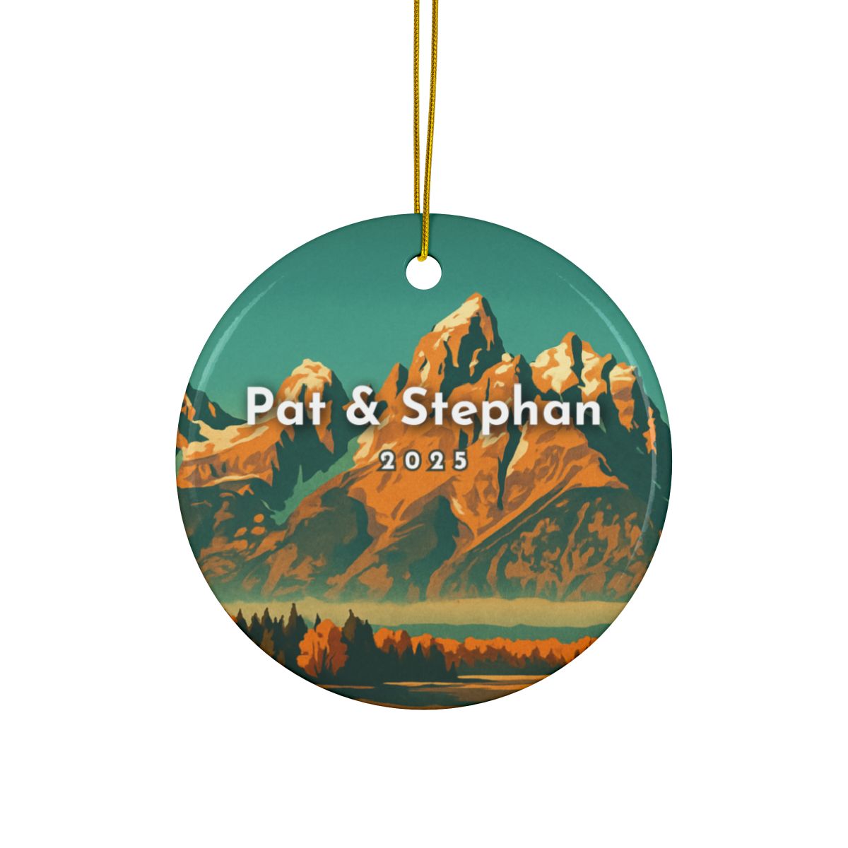 Personalized Grand Teton National Park Ceramic Ornament (2-sided)
