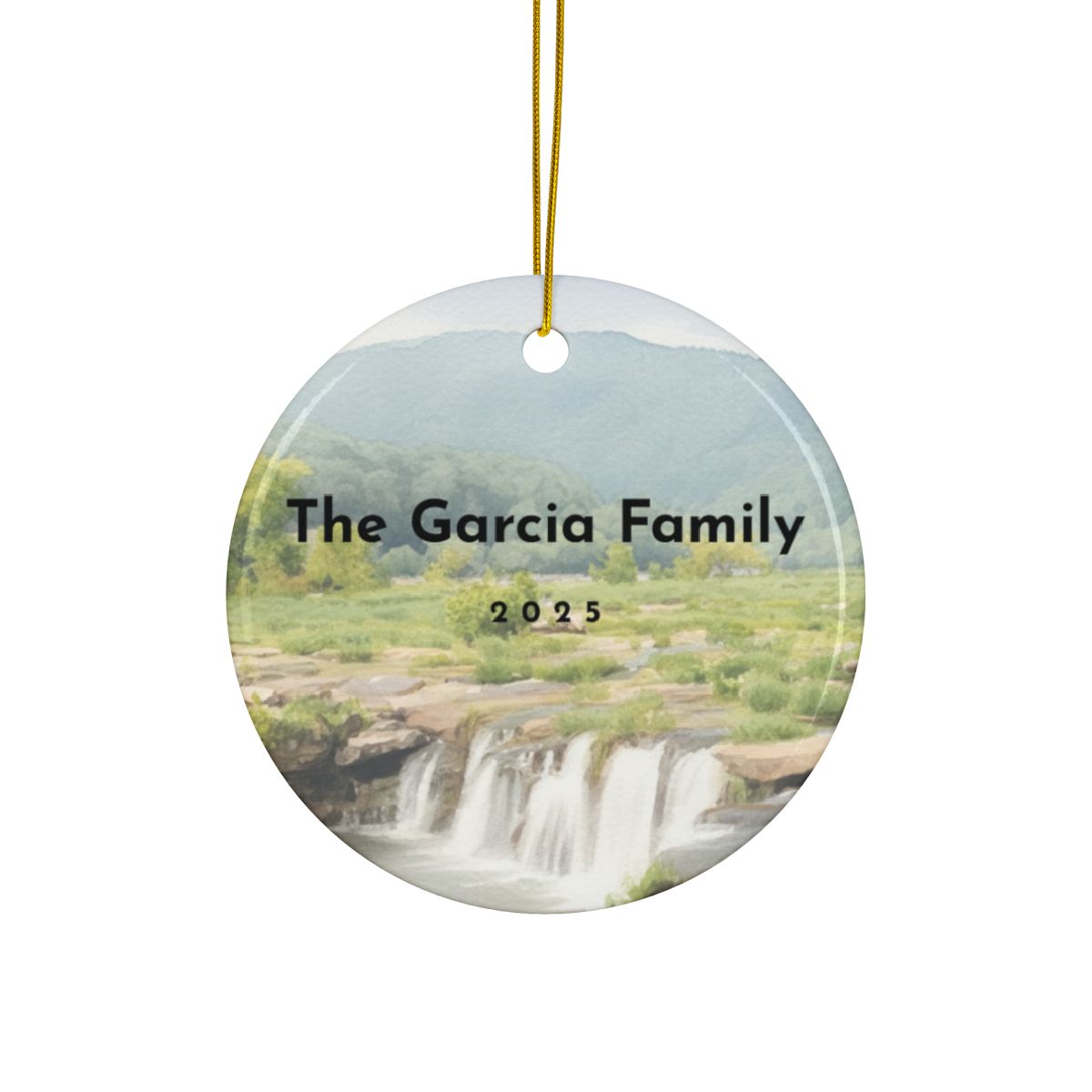 Personalized New River Gorge National Park Ceramic Ornament (2-sided)