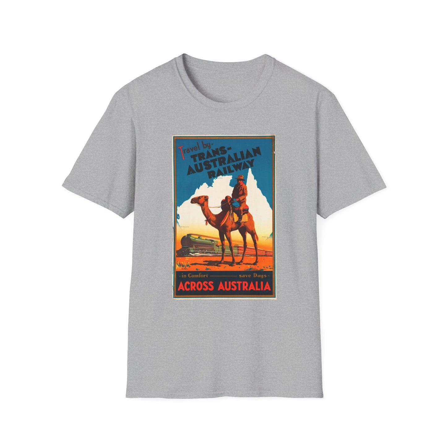 Trans-Australian Railway Vintage Travel Art