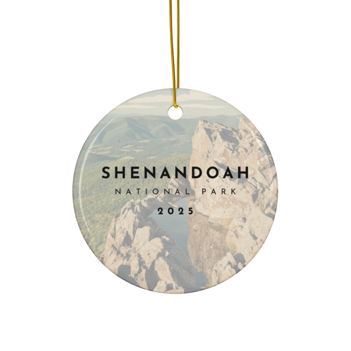 Shenandoah National Park 2025 Souvenir Ceramic Ornament (Double sided)