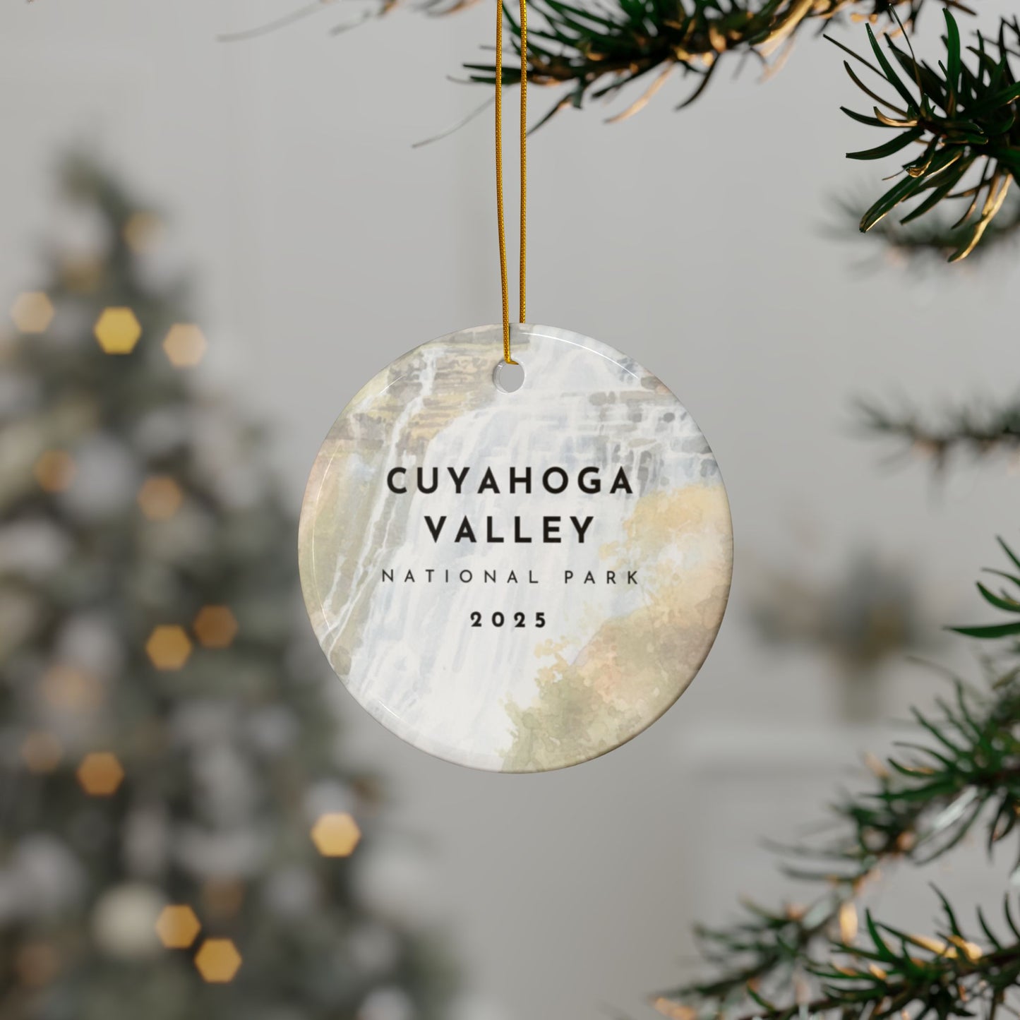 Cuyahoga Valley Park 2025 Souvenir Ceramic Ornament (Double sided)