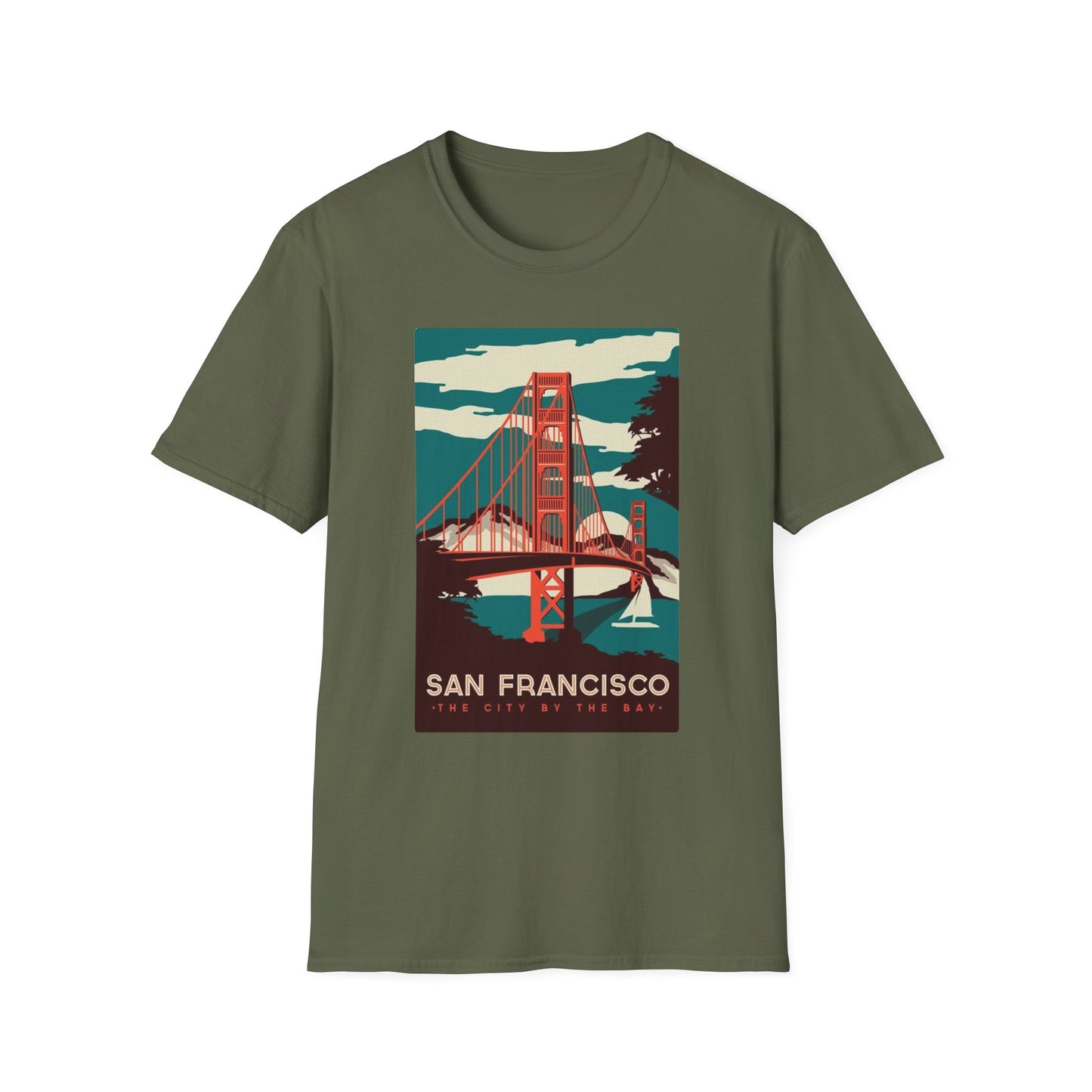 San Francisco City by the Bay Vintage Travel Art