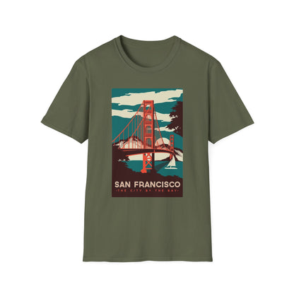 San Francisco City by the Bay Vintage Travel Art