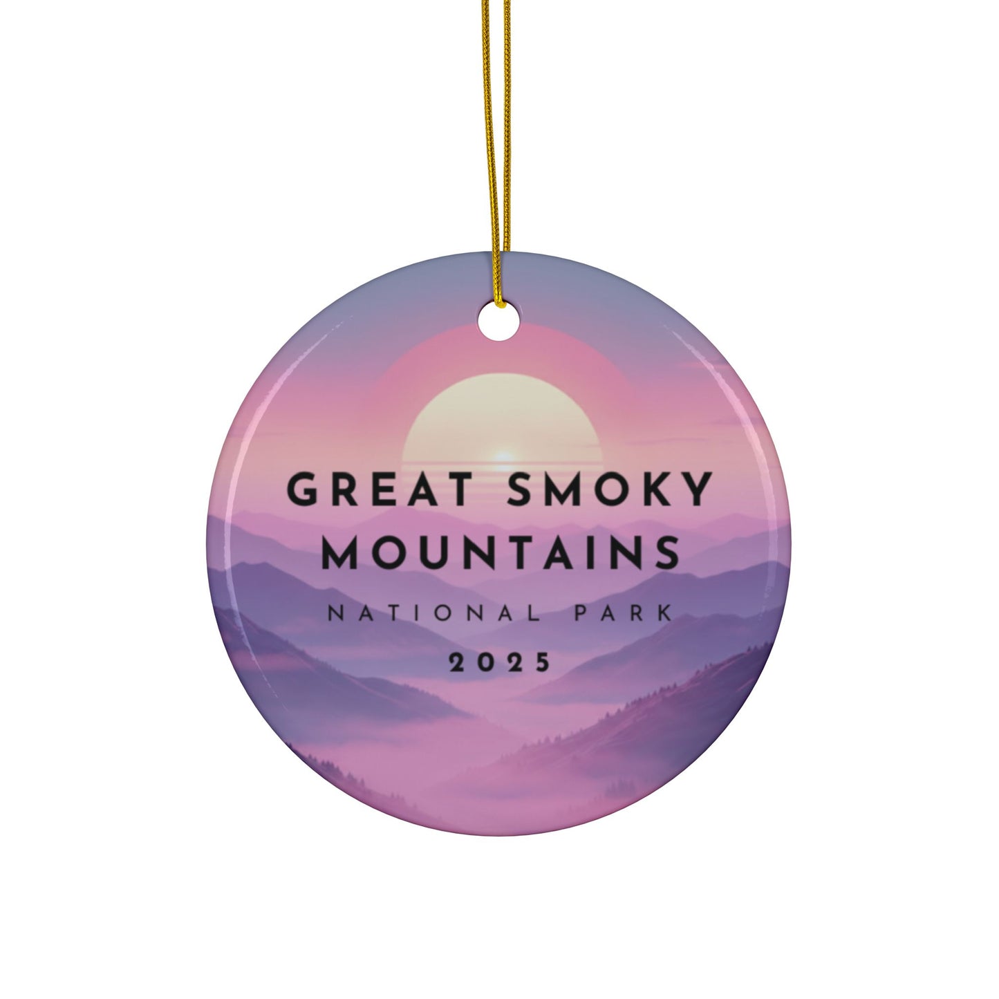 Great Smoky Mountains National Park 2025 Souvenir Ceramic Ornament (Double sided)