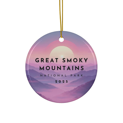 Great Smoky Mountains National Park 2025 Souvenir Ceramic Ornament (Double sided)