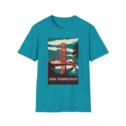 San Francisco City by the Bay Vintage Travel Art