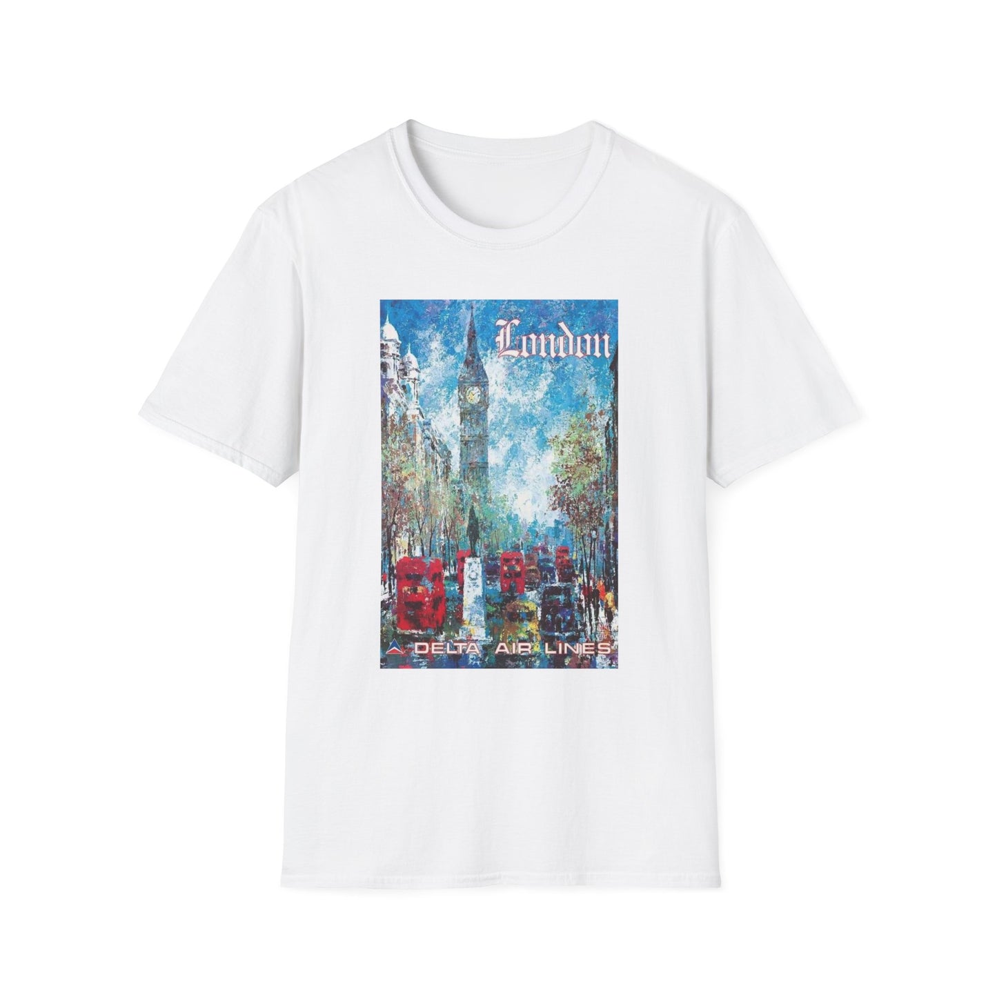 London Delta Air Lines Vintage Travel Art