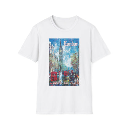 London Delta Air Lines Vintage Travel Art