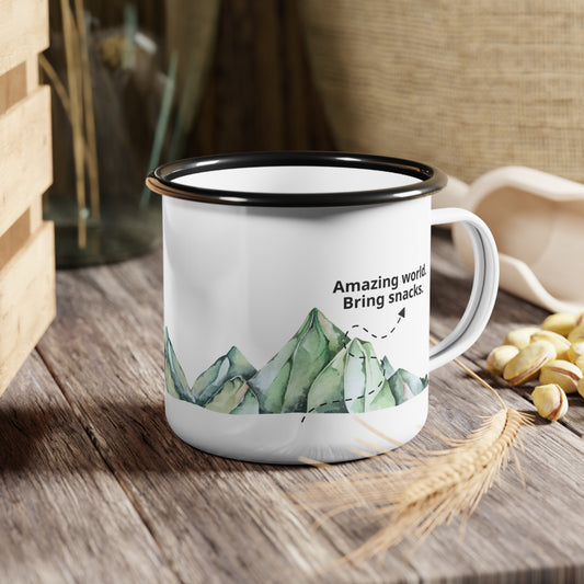 Amazing World, Bring Snacks - Camp Mug
