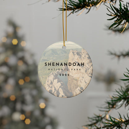 Shenandoah National Park 2025 Souvenir Ceramic Ornament (Double sided)