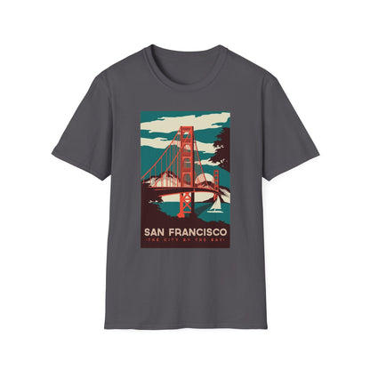 San Francisco City by the Bay Vintage Travel Art