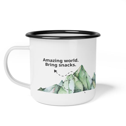 Amazing World, Bring Snacks - Camp Mug