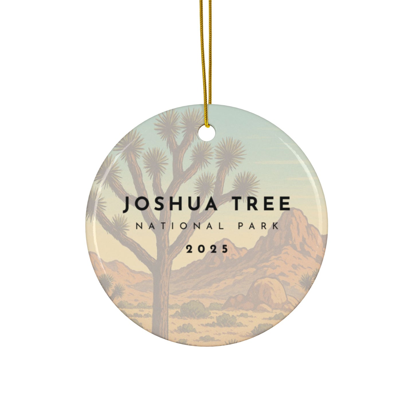 Joshua Tree National Park 2025 Souvenir Ceramic Ornament (Double sided)