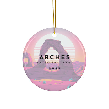 Arches National Park 2025 Souvenir Ceramic Ornament (Double sided)