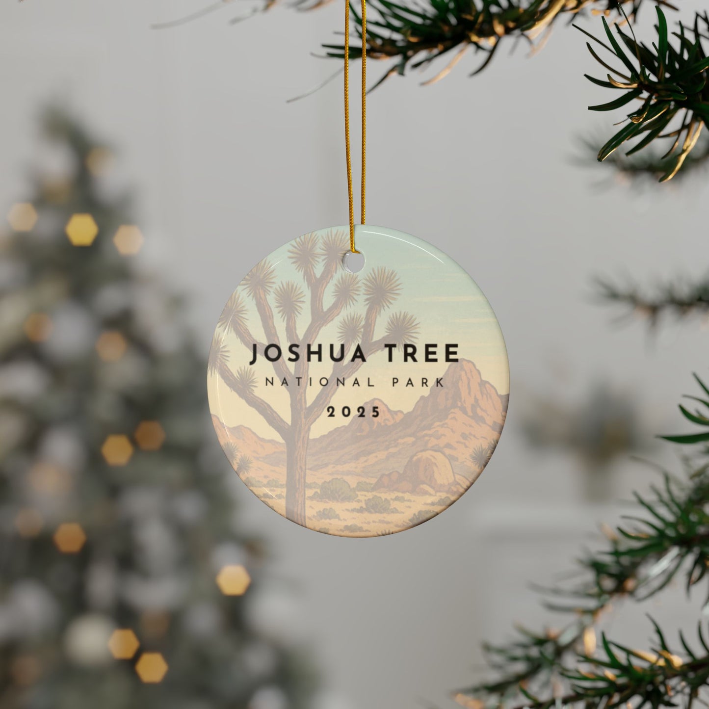 Joshua Tree National Park 2025 Souvenir Ceramic Ornament (Double sided)