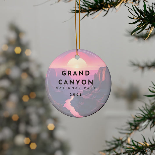 Grand Canyon Park 2025 Souvenir Ceramic Ornament (Double sided)