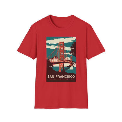 San Francisco City by the Bay Vintage Travel Art