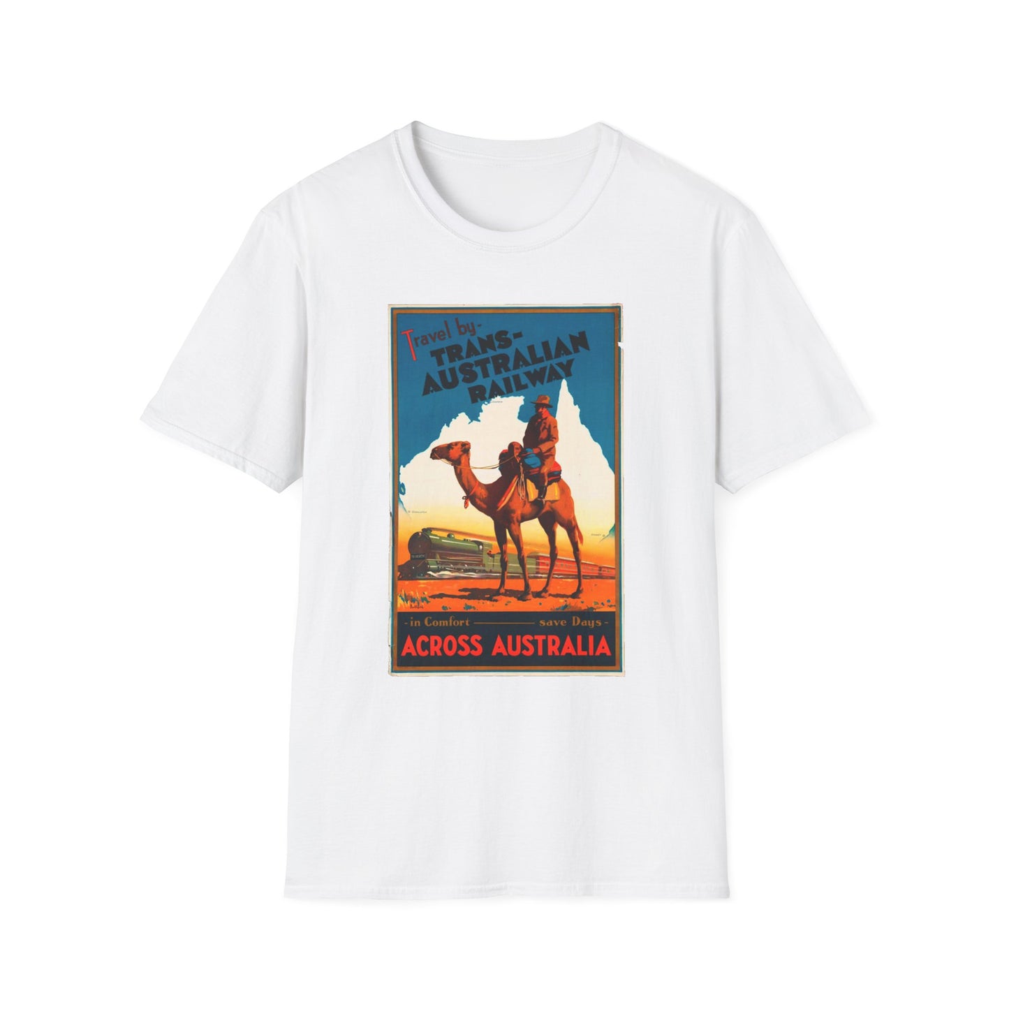 Trans-Australian Railway Vintage Travel Art