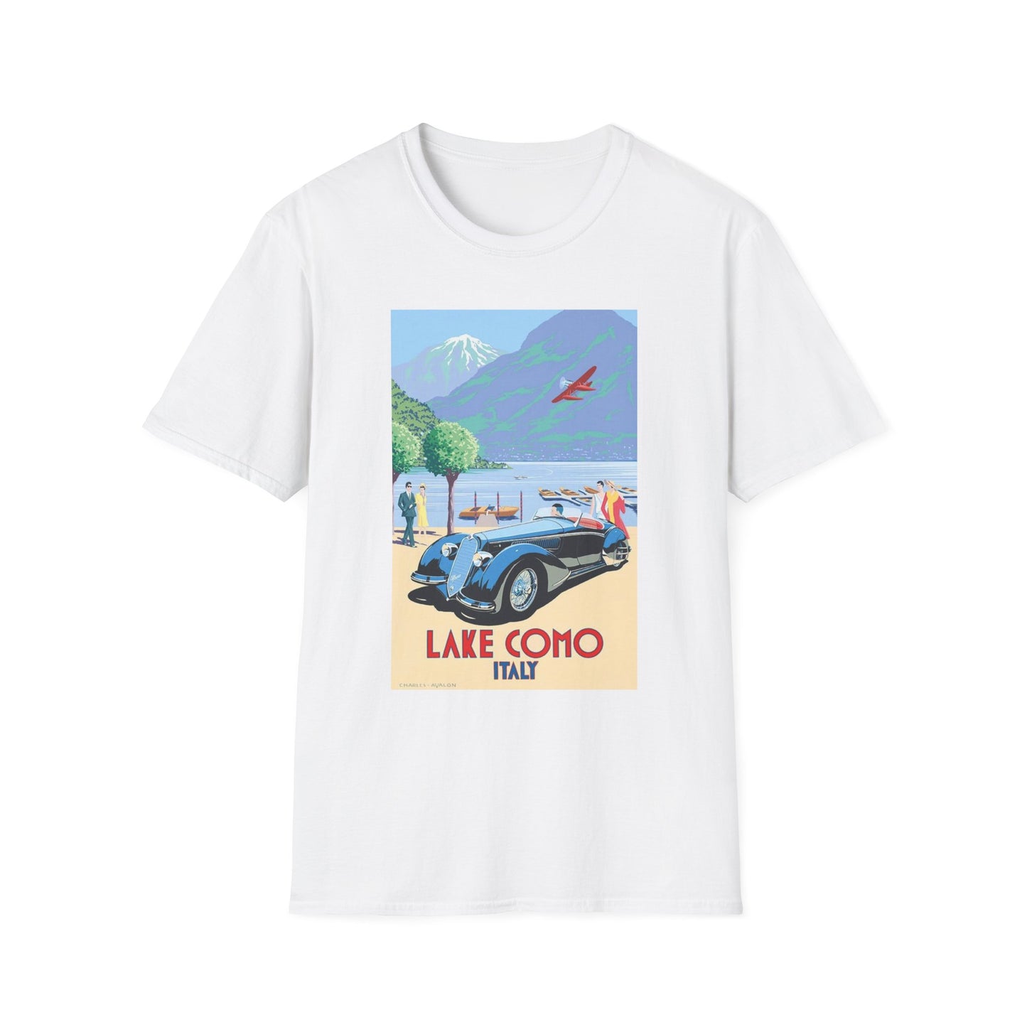 Lake Como Italy Vintage Travel Art