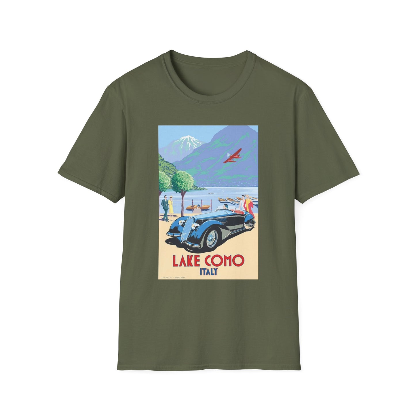 Lake Como Italy Vintage Travel Art