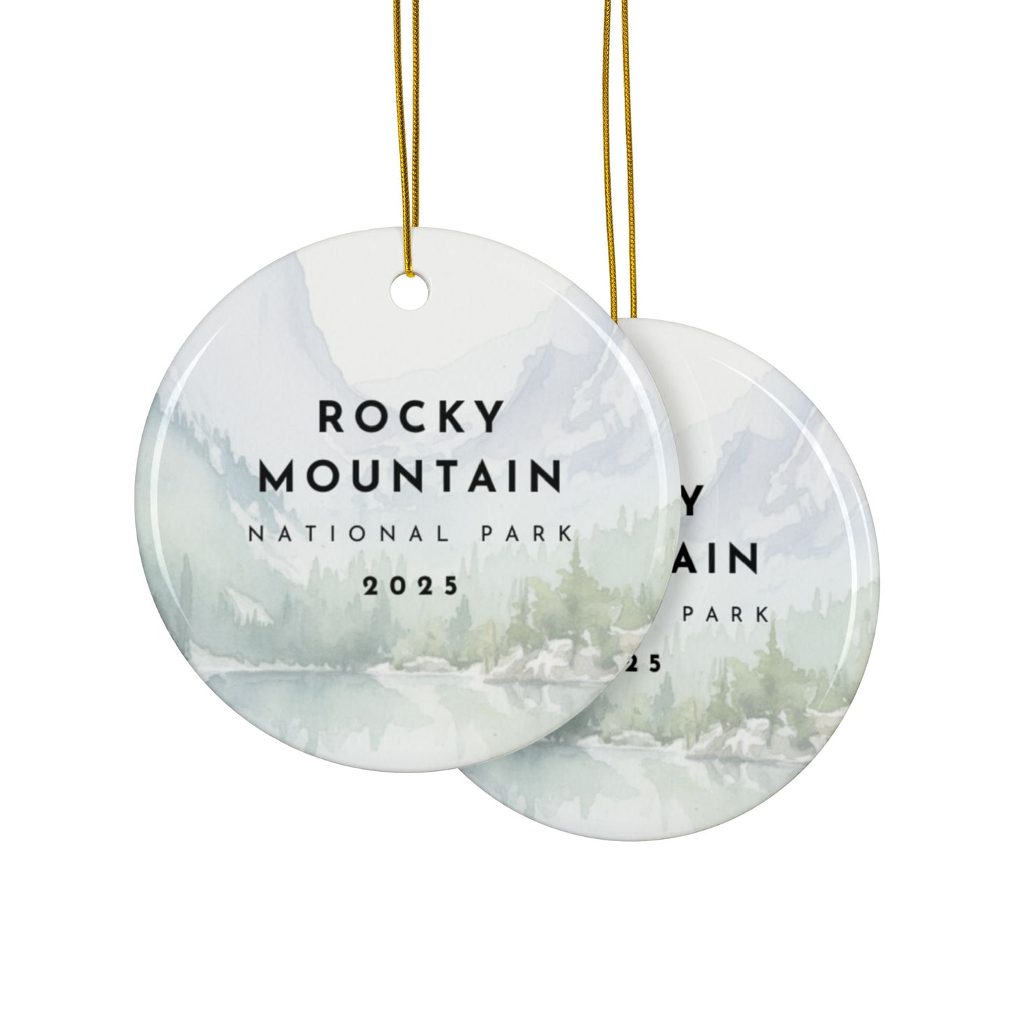 Rocky Mountain National Park 2025 Souvenir Ceramic Ornament (Double sided)