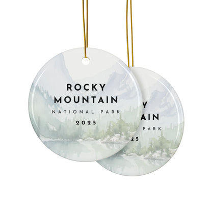 Rocky Mountain National Park 2025 Souvenir Ceramic Ornament (Double sided)