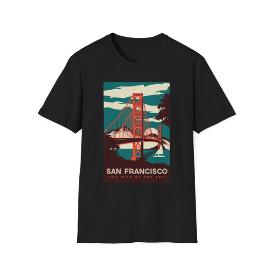San Francisco City by the Bay Vintage Travel Art