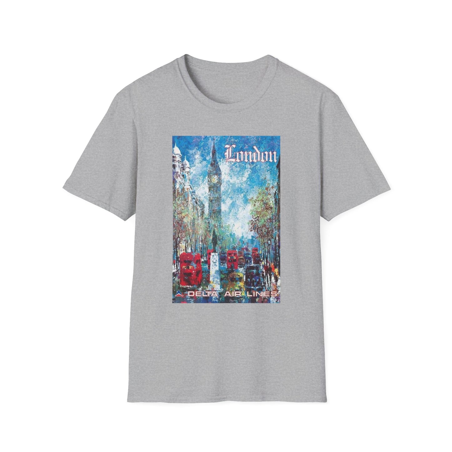 London Delta Air Lines Vintage Travel Art