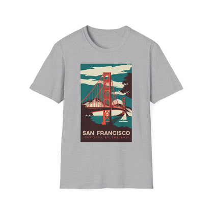 San Francisco City by the Bay Vintage Travel Art