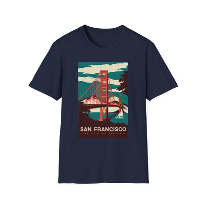 San Francisco City by the Bay Vintage Travel Art