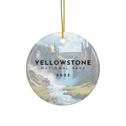 Yellowstone National Park 2025 Souvenir Ceramic Ornament (Double sided)