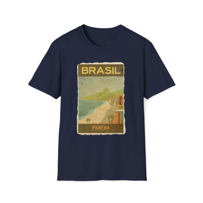 Brasil Travel Retro Vintage Art T-Shirt