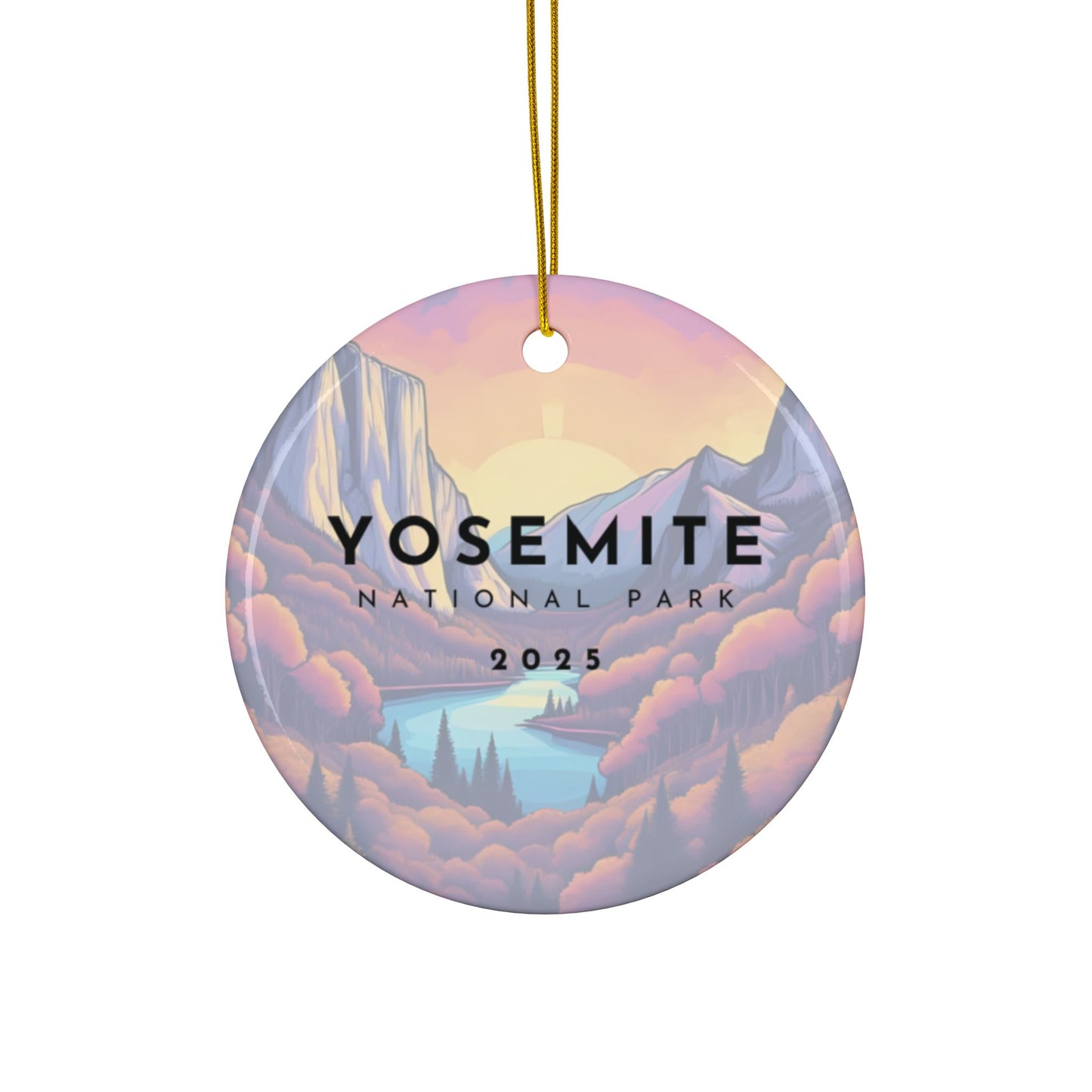 Yosemite National Park 2025 Souvenir Ceramic Ornament (Double sided)