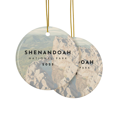 Shenandoah National Park 2025 Souvenir Ceramic Ornament (Double sided)