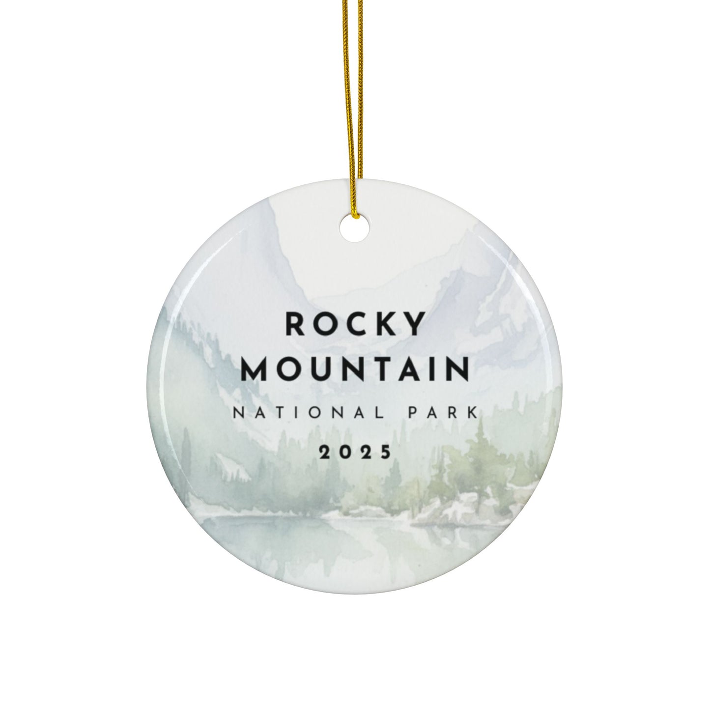 Rocky Mountain National Park 2025 Souvenir Ceramic Ornament (Double sided)