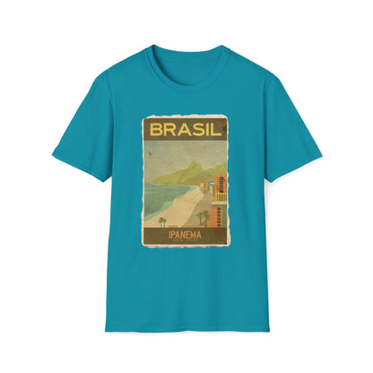 Brasil Travel Retro Vintage Art T-Shirt
