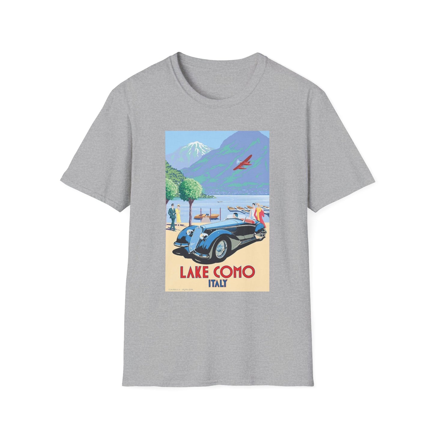 Lake Como Italy Vintage Travel Art