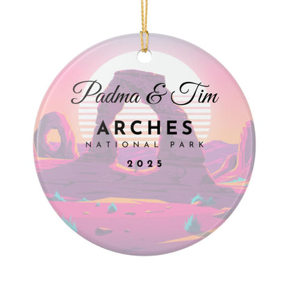 Personalized Arches National Park Ceramic Ornament (2-sided)