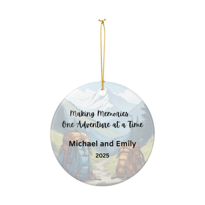 Personalized Making Memories Ceramic Ornament (2-sided)