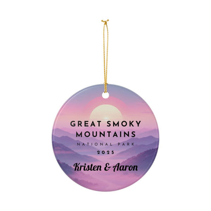 Personalized Great Smoky Mountains Ceramic Ornament (2-sided)