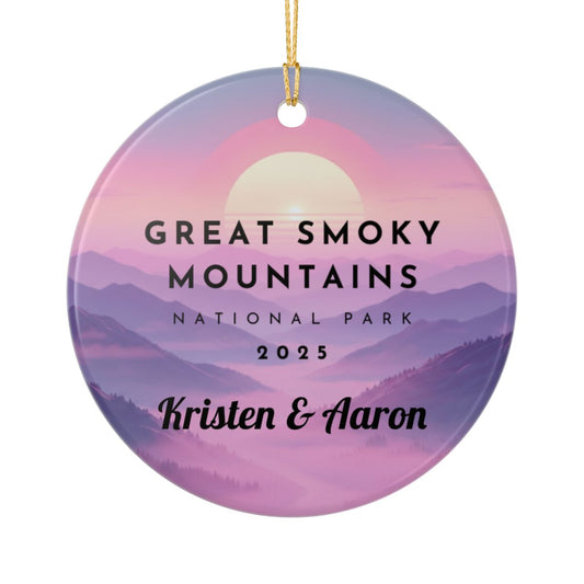 Personalized Great Smoky Mountains Ceramic Ornament (2-sided)