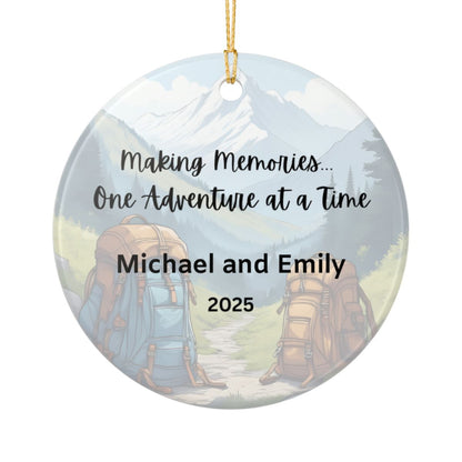 Personalized Making Memories Ceramic Ornament (2-sided)