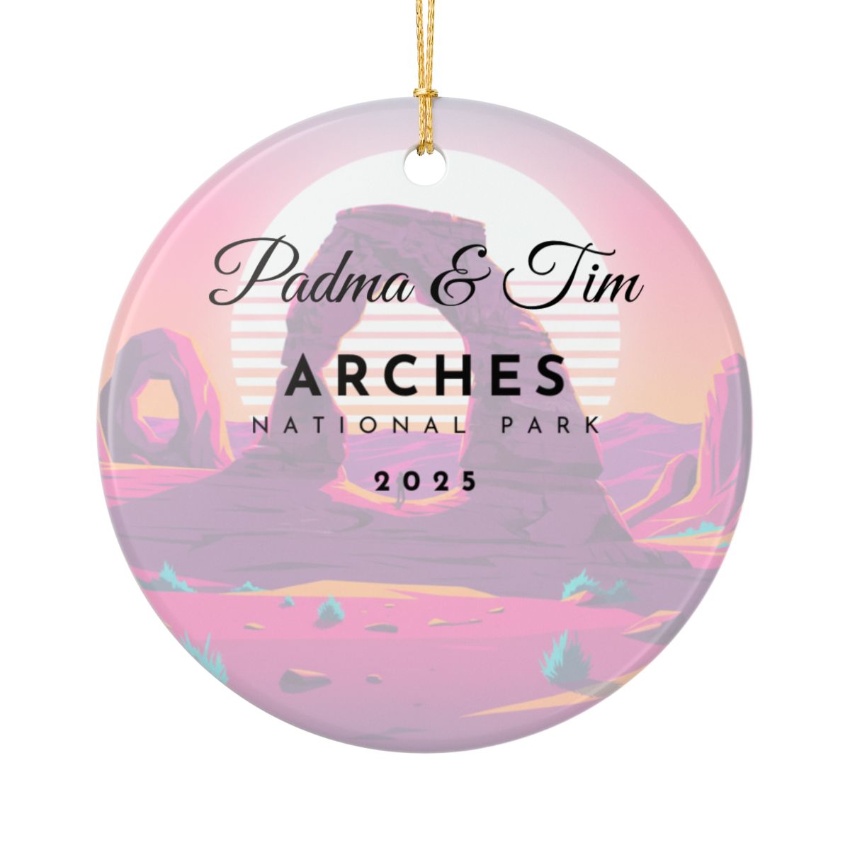 Personalized Arches National Park Ceramic Ornament (2-sided)