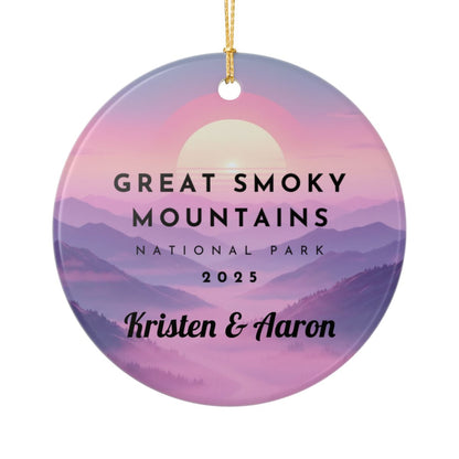 Personalized Great Smoky Mountains Ceramic Ornament (2-sided)