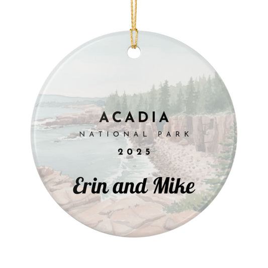Personalized Acadia National Park Ceramic Ornament (2-sided)