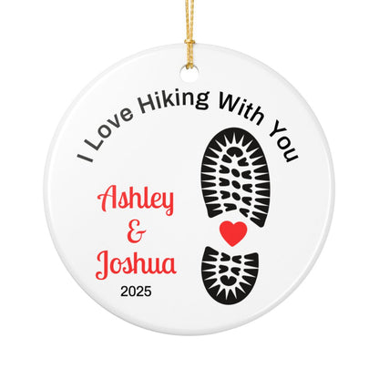 Personalized I Love Hiking With You (2-sided)